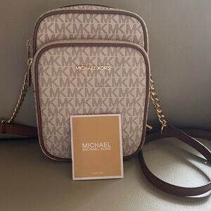 Michael Kors Beige and Brown Monogram Bag
